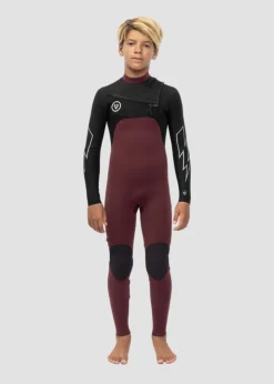 7 Seas Boys 4-3 Bolt Full Chest Zip Wetsuit-Vissla Cheap