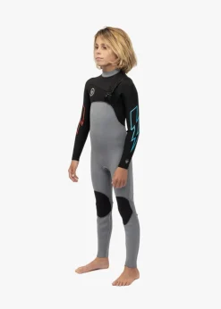 7 Seas Boys 3-2 Bolt Full Chest Zip Wetsuit-Vissla Hot