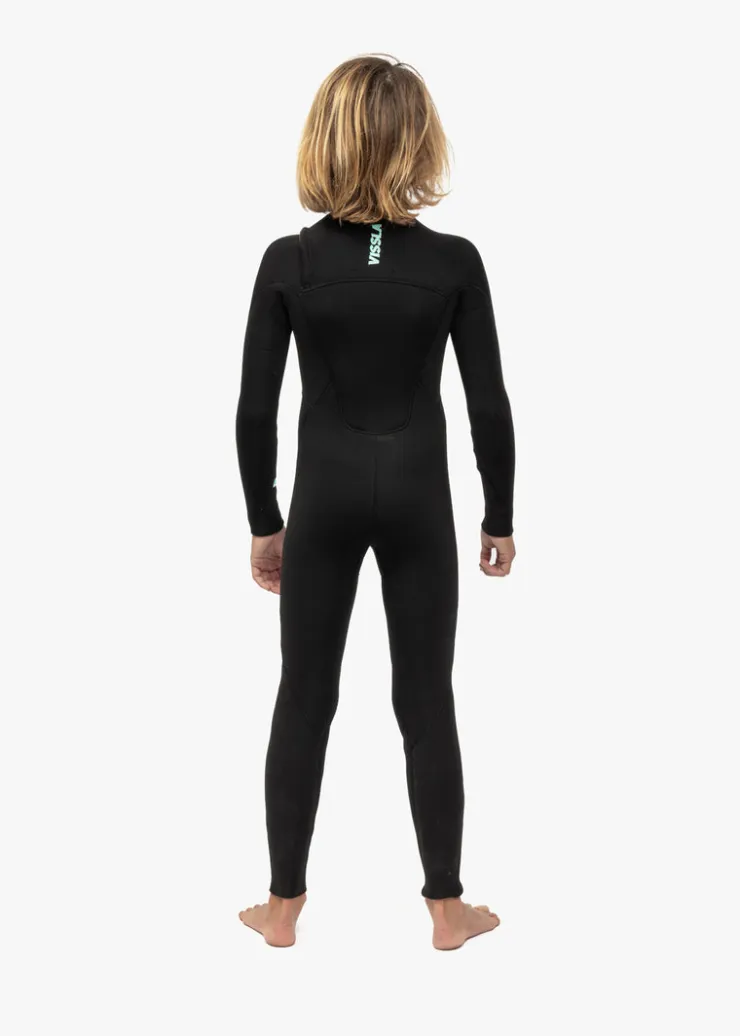 7 Seas Boys 3-2 Full Chest Zip Wetsuit-Vissla Hot