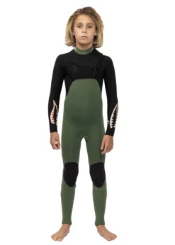 7 Seas Boys 4-3 Warbird Full Chest Zip Wetsuit-Vissla Online