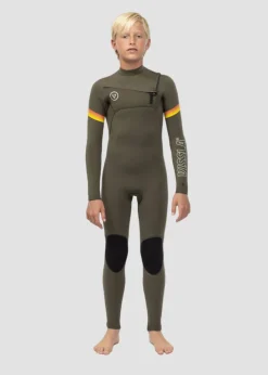 7 Seas Boys Raditude 3-2 Full Chest Zip Wetsuit-Vissla Hot