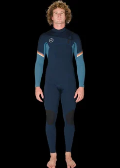 7 Seas Raditude 4-3 Full Chest Zip Wetsuit-Vissla Fashion