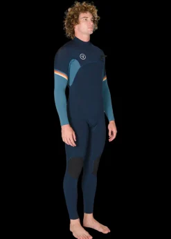 7 Seas Raditude 4-3 Full Chest Zip Wetsuit-Vissla Fashion