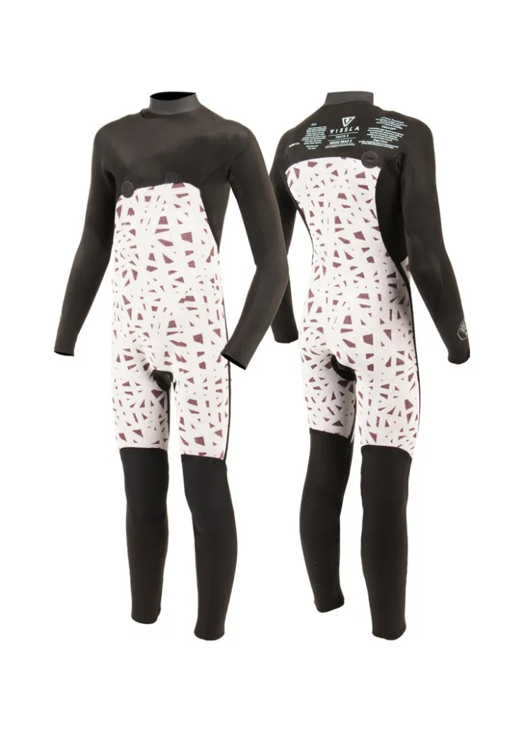 High Seas Boys Fire 3-2 Full Chest Zip Wetsuit-Vissla Hot