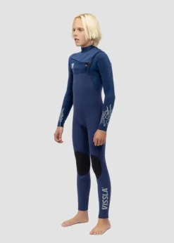 High Seas Boys Fire 4-3 Full Chest Zip Wetsuit-Vissla Fashion