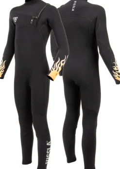 High Seas Boys Fire 3-2 Full Chest Zip Wetsuit-Vissla Best