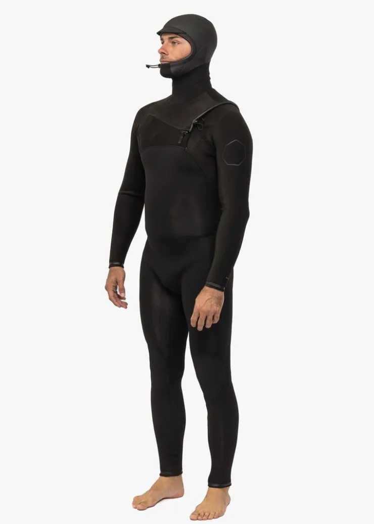 High Seas II 4-3 Full Hooded Chest Zip Wetsuit-Vissla New
