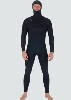 New Seas 5-4 Hooded U-Zip Wetsuit-Vissla Cheap