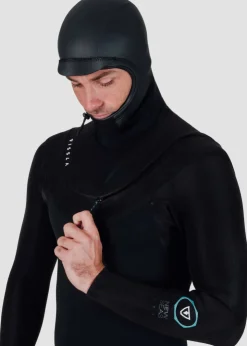 New Seas 5-4 Hooded U-Zip Wetsuit-Vissla Cheap